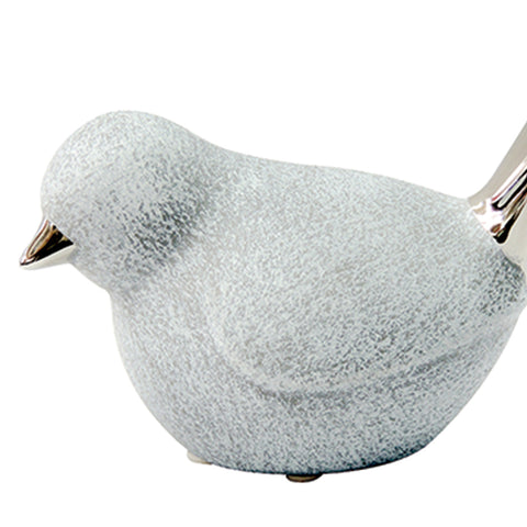 Escultura Pájaro abajo Plata Guinea 13.5 x 8 x 10.5 cm