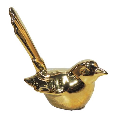 Escultura Pájaro Oro Seul 12 x 7 x 14 cm