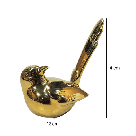 Escultura Pájaro Oro Seul 12 x 7 x 14 cm