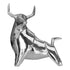 Escultura Toro plata Malawi 18x20cm