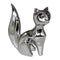 Escultura Zorro Plata Malawi 15 x 6 x 18 cm