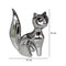 Escultura Zorro Plata Malawi 15 x 6 x 18 cm