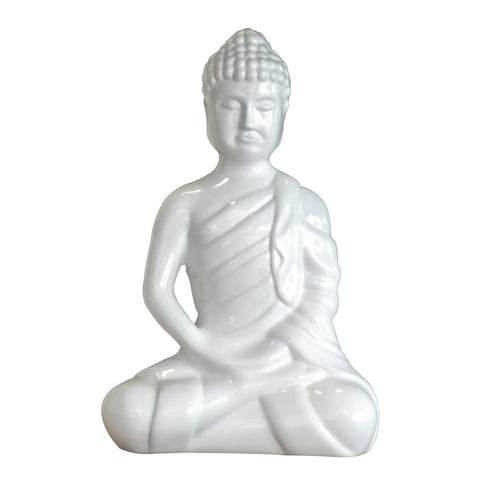 Buda Sentado Blanco 13.5X20.5Cm
