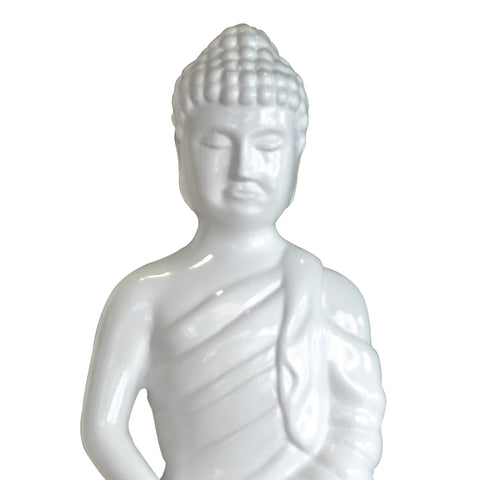 Buda Sentado Blanco 13.5X20.5Cm