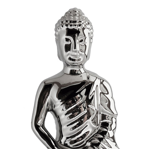 Buda Sentado Plata 13.5X20.5Cm