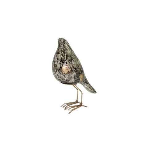 Escultura Pajaro Gris Emperador 14.5X21cm