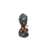 Escultura cabeza africana Azul Nairobi 15x11x25.5 cm