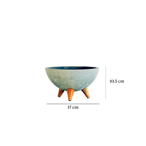 Bowl Patas Cemento Gris Concrete 17x10.5cm