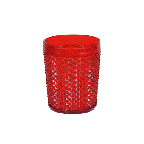 Vaso Diamante 16 Oz Rojo Viena 9X11Cm