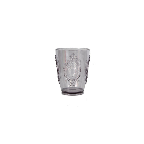 Vaso Arabesco Peq Plástico en Transparente y Gris 8.6X11.5 cm
