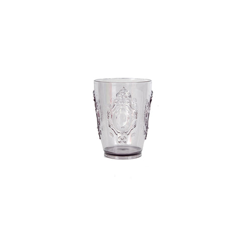Vaso Arabesco Peq Plástico en Transparente y Gris 8.6X11.5 cm