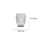 Vaso Arabesco Peq Plástico en Transparente y Gris 8.6X11.5 cm