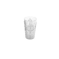 Vaso Arabesco Grande Plástico en Transparente y Gris 9.2X15.2 cm