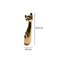 Escultura Gato Oro Dubai 6.5 x 6.5 x 25.5 cm