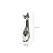 Escultura Gato Plata Dubai 6.5 x 6.5 x 25.5 cm