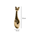 Escultura Gato Oro Dubai 10 x 9 x 33 cm