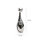Escultura Gato Plata Dubai 10 x 9 x 33 cm
