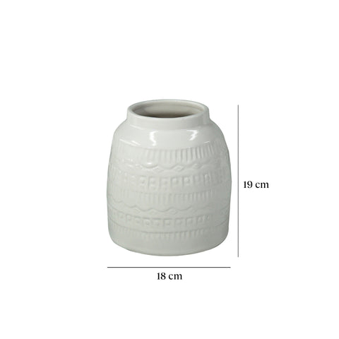 Jarrón Blanco Origen 18X19cm