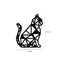 Aplique pared gato sentado Negro Apliques 25 x 0.3 x 30 cm