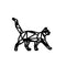 Aplique pared gato caminando Negro Apliques 33 x 0.3 x 28 cm