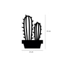 Aplique pared cactus doble Negro Apliques 21 x 0.3 x 33 cm