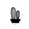 Aplique pared cactus doble Negro Apliques 21 x 0.3 x 33 cm