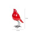 Escultura Pájaro Rojo Tibet 14.5X21cm