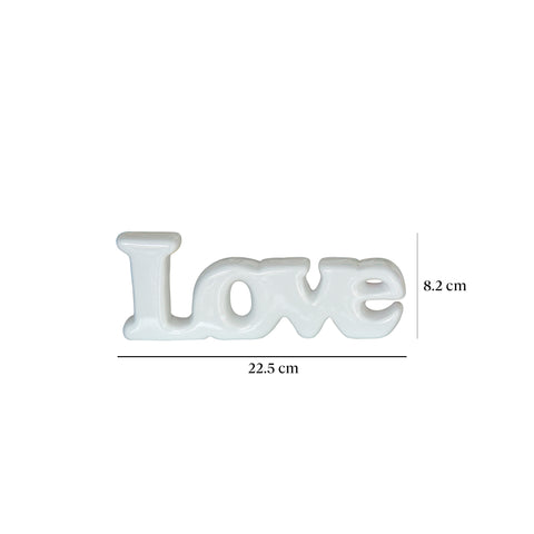 Escultura Love Blanco Australia 22.5X8.2cm