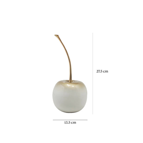 Fruta Cereza Blanco oro 13.5 x 13.5 x 27.5 cm