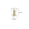 Candelabro Rectangular Oro Bianco 10.5x10.5x20.5 cm