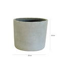 Maceta Cilindro Cemento Gris Concrete 29X24cm