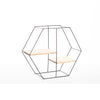 Repisa Hexágonal Pequeña Wire Beige 36.5X32cm