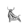 Escultura Toro plata Malawi 18x20cm
