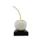 Escultura cereza grande Blanco oro 19X45 Cm