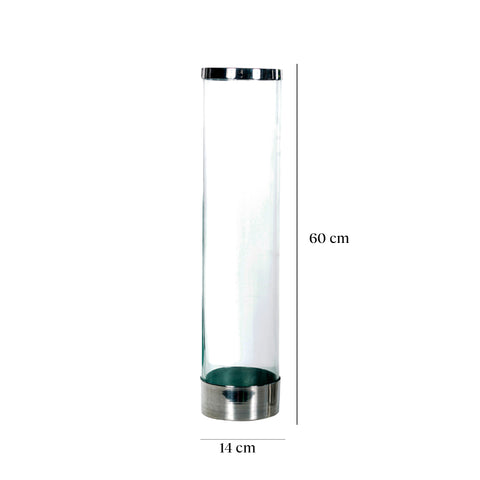 Cilindro Grande Transparente Ushuaia 14x60 cm