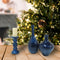 Florero Azul Claus 17.5X25.5 Cm
